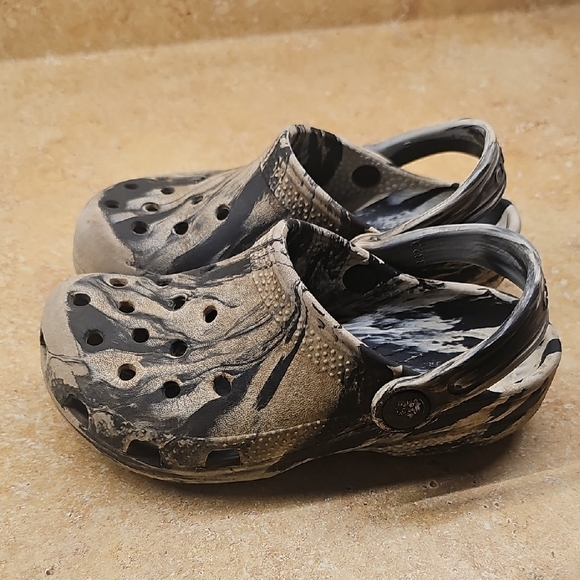 CROCS Kids Black and White Shoes - Picture 2 of 4